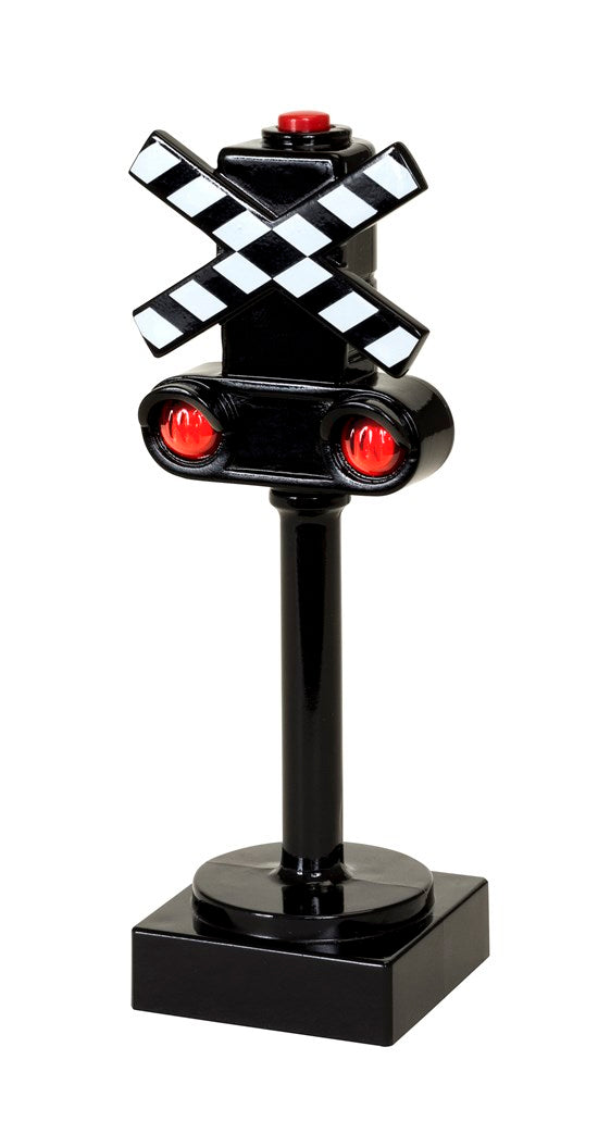 Railway Crossing Signal with Blinking Light