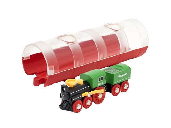 Wooden Steam Train with Tunnel