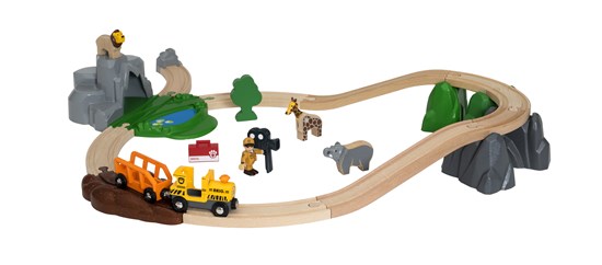 Wooden Safari Adventure Railway Playset