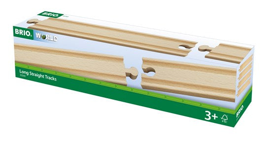 Long Straight Wooden Railway Tracks
