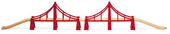 Double Suspension Wooden Railway Bridge