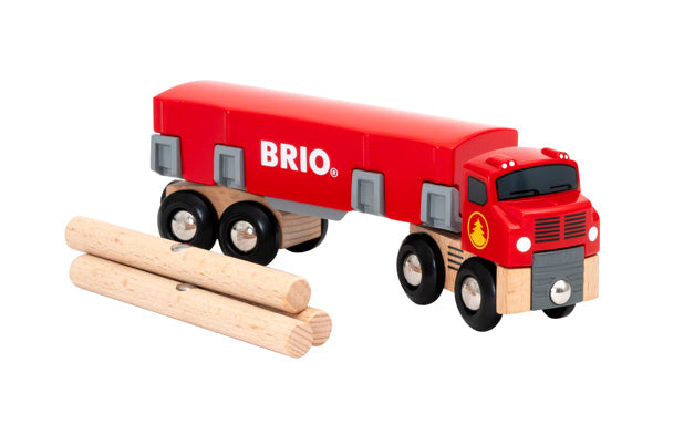 Wooden Lumber Semi-Truck with Detachable Trailer