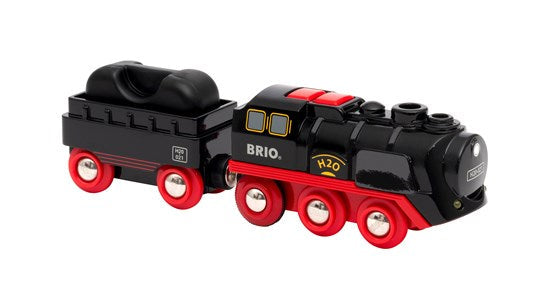 Battery-Operated Steaming Train with Water Refill Wagon