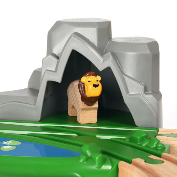 Wooden Safari Adventure Railway Playset