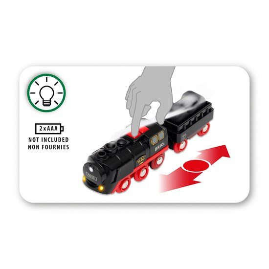 Battery-Operated Steaming Train with Water Refill Wagon