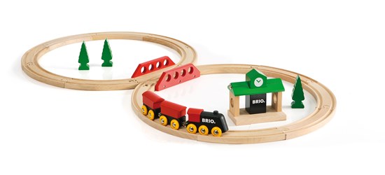Classic Figure-Eight Wooden Train