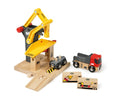 Wooden Freight Goods Station with Tipper Truck