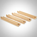 Lange rechte houten rails